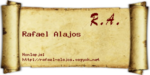 Rafael Alajos névjegykártya